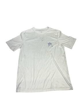 Guy Harvey Performance Fishing Shirt Small White Black Marks on Front Tee